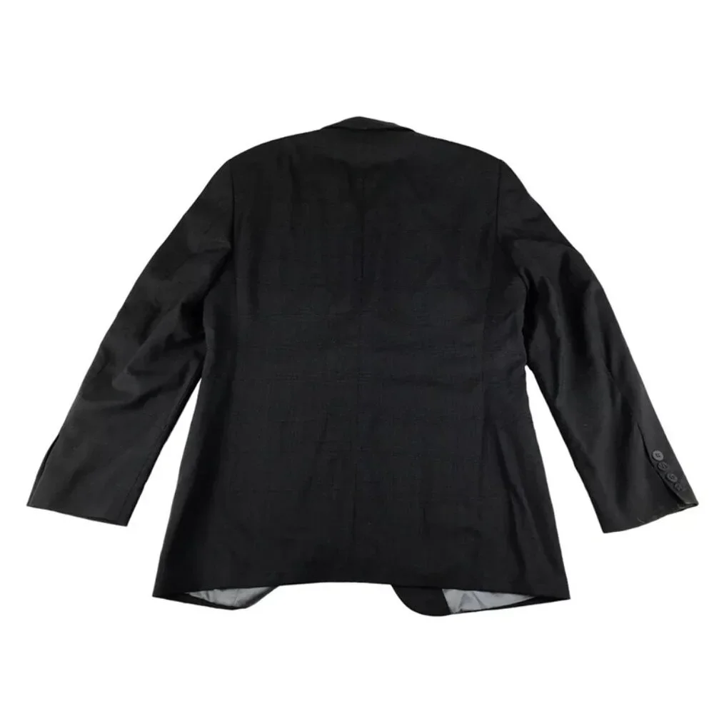 Jean Paul Germain‎ Mens Black Wool Inner Pockets Notch Collared Blazer Size 40 R